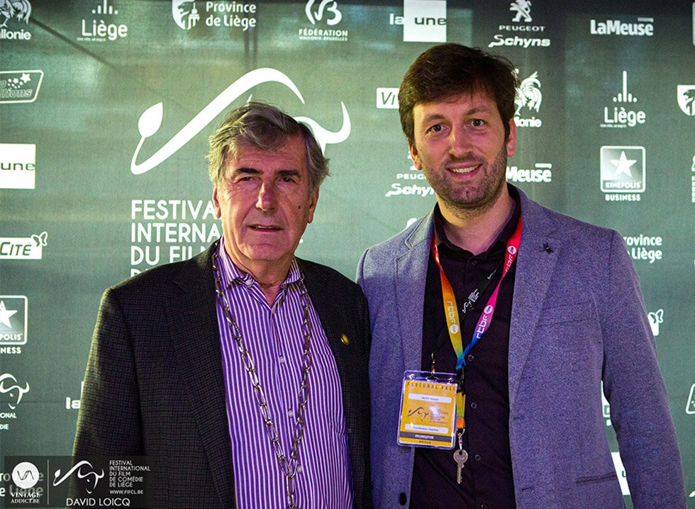 Thibault Moës lors d’une rencontre au Festival International du Film de Comédie de Liège.